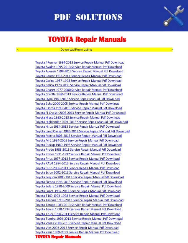 Toyota corolla online repair manual